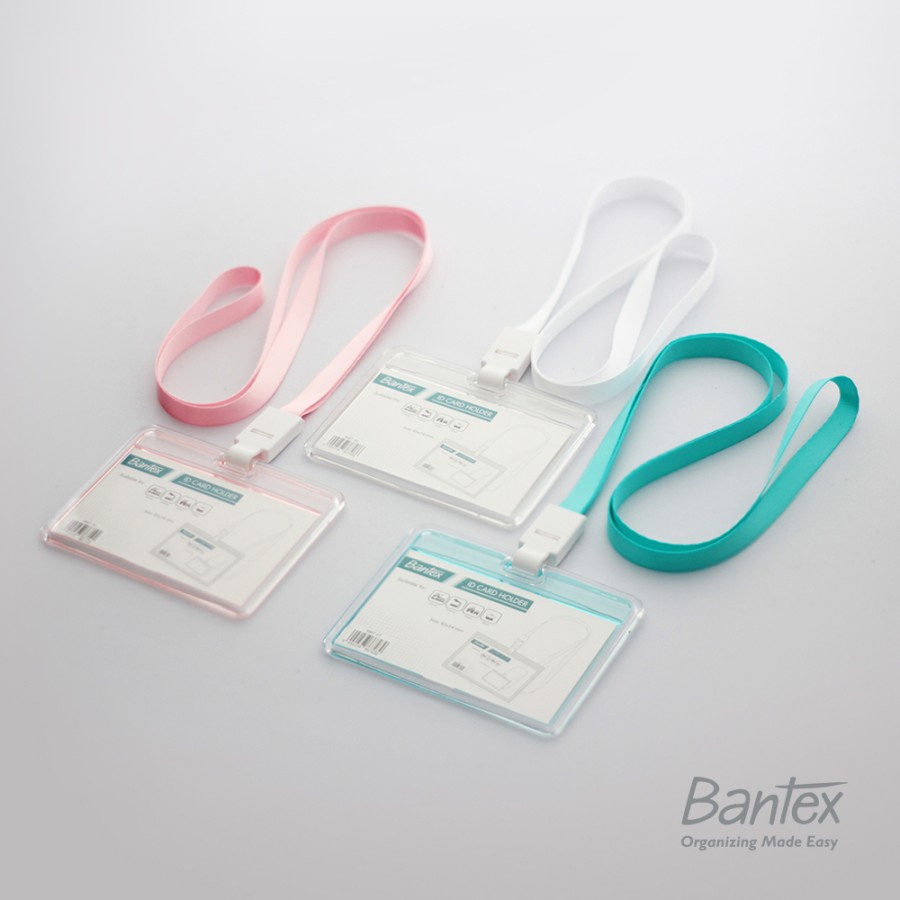 Bantex Transparent ID Card Holder Lanyard Landscape 8867