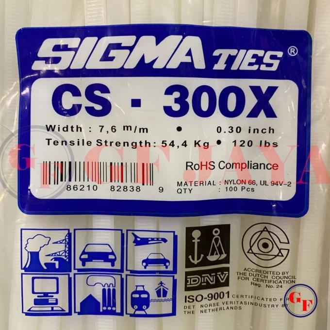 

Office & Stationery | Document Organizer | Kabel Ties Sigma Cs 300X / 30Cm Putih Cs300X Cable Tie White 30 Cm | Best Seller