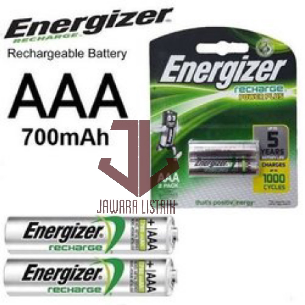 baterai energizer aaa recharge / a3 recharge