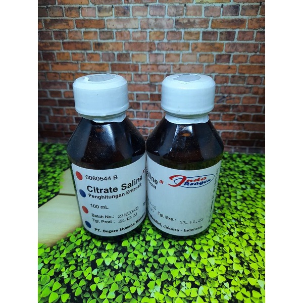 LARUTAN CITRATE SALINE 100 mL INDOREAGEN HAYEM 100 mL ( PENGHITUNGAN ERITROSIT )