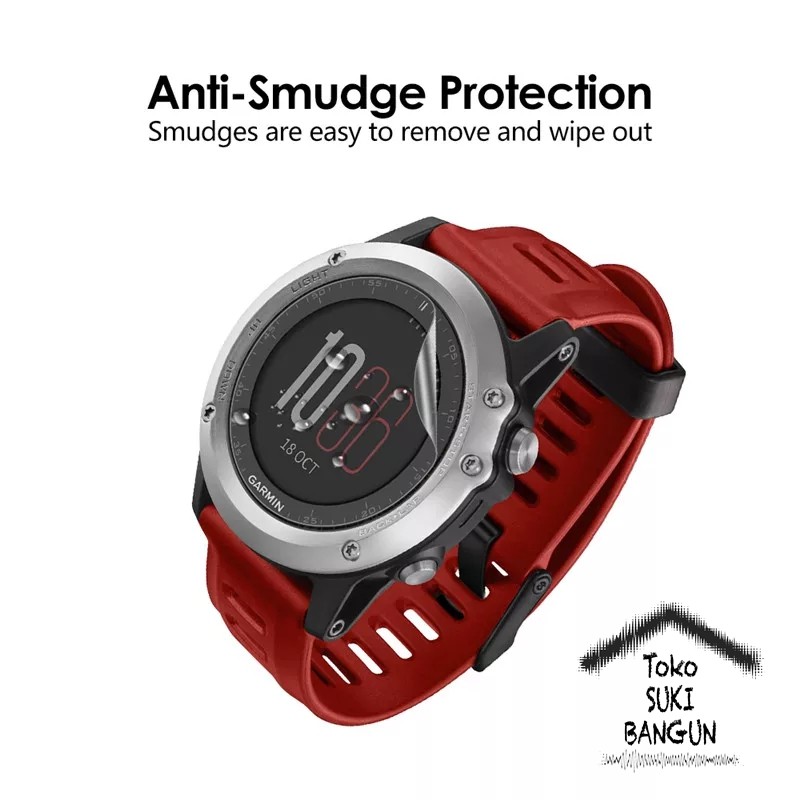 Garmin Fenix 3 HR 5x Film Screen Protector Skin Guard Pelindung Layar