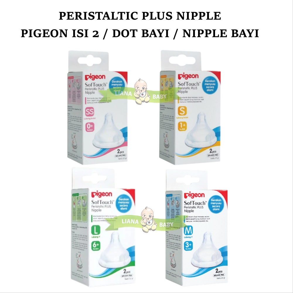 BOSU34 PERISTALTIC PLUS NIPPLE PIGEON ISI 2 / DOT BAYI / NIPPLE BAYI