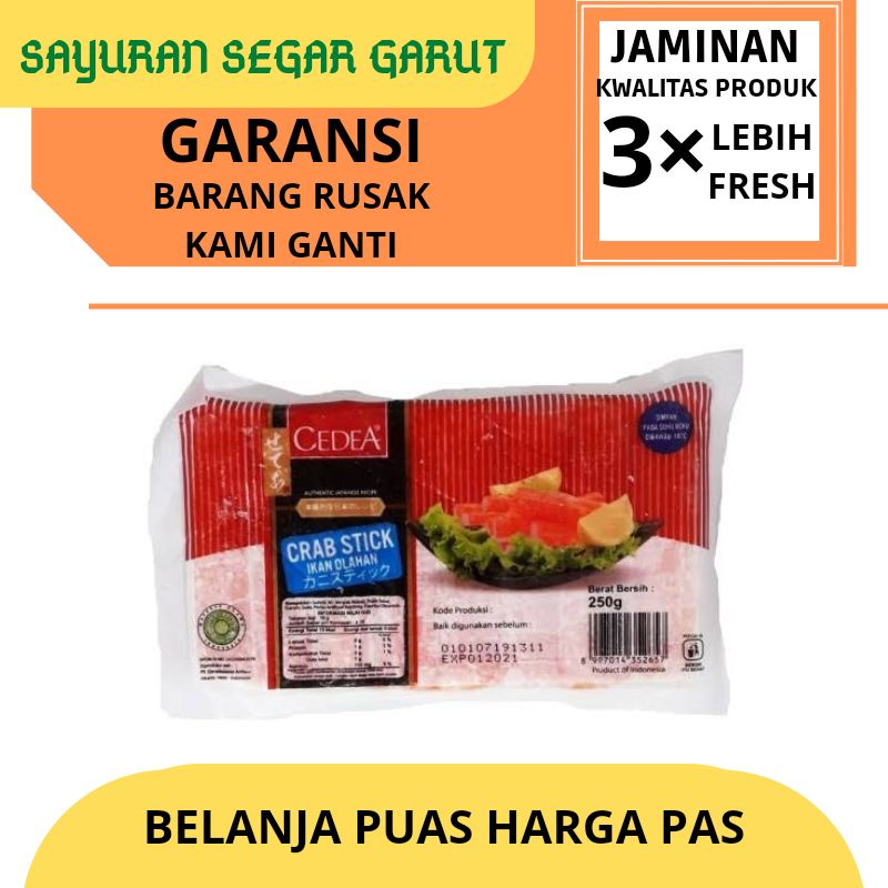 

Cedea Crabstik Olahan Ikan 250gr Frozen food/Seafood by Sayuran Segar Garut