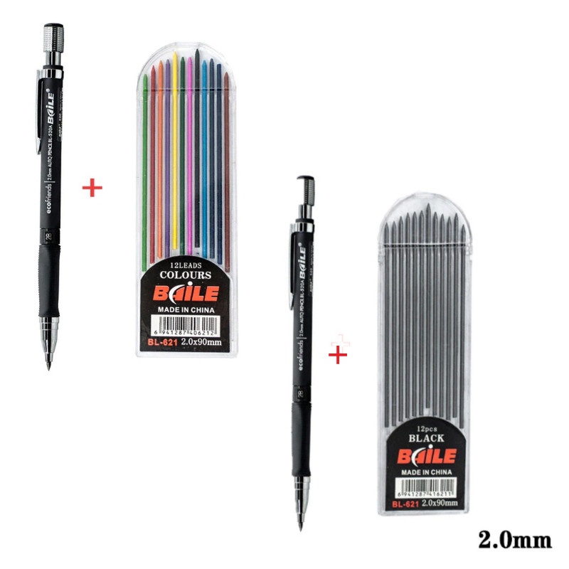 

Pensil Mekanik Mechanical Pencil 2B 2mm 12 Isi Gray - BL-621