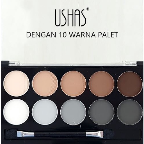 Ushas 10 Color Matte Eyeshadow - Contour Ushas / Penghias Mata / Eyeshadow