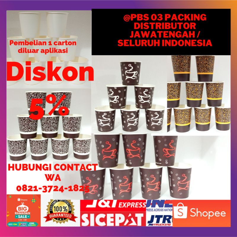 

WOI NGOPI [Isi 50pcs] Paper Cup 9oz/6.5oz / Cup Kopi / Coffee Cup / Tea Cup / Cup Tahan Panas / Kopi Cup Kertas/Gelas kertas/Gelas kopi