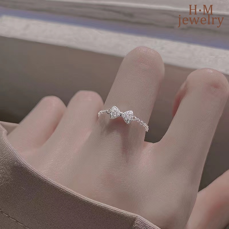 Cincin Sterling Silver 925 Model Pita Dengan Berlian Imitasi Untuk Wanita 2022