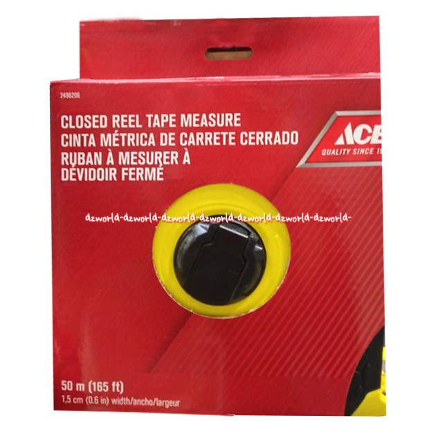 Ace Closed Reel Tape Measure Meteran Gulung 50meter