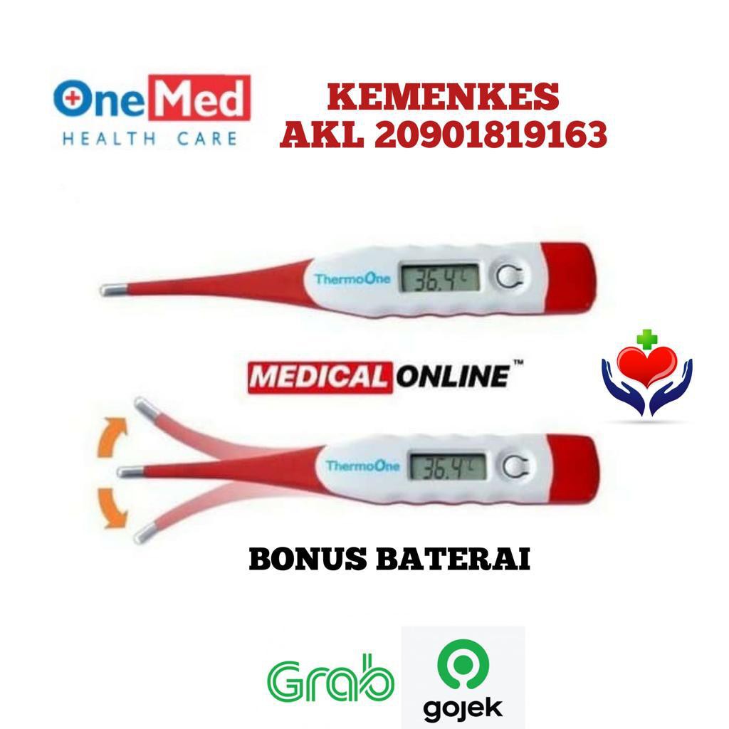 Termometer Digital KEMENKES Akurat Waterproof / Thermo Alpha 3 onemed / Thermometer dewasa anak bayi