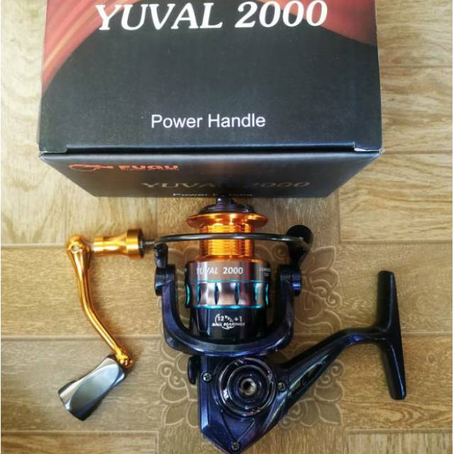 Reel FUGU YUVAL 1000 2000 (12+1 Bearings) POWER HANDLE BAHAN METAL