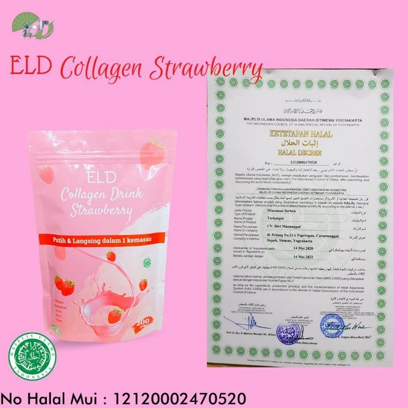 [BPOM] ELD Collagen Drink + Vit C Pemutih Badan dan Pelangsing Badan