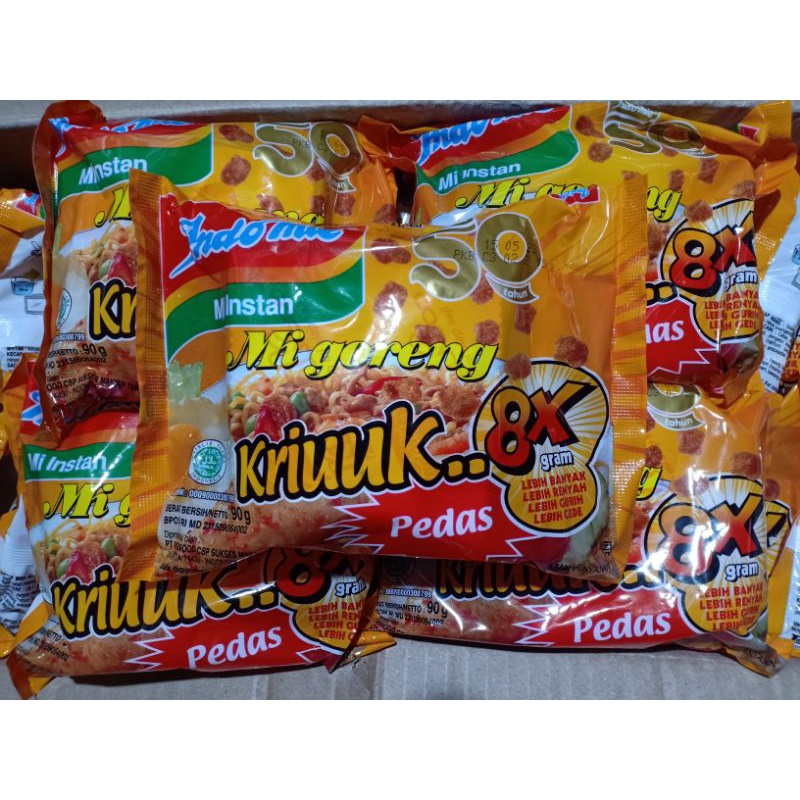 

Indomie Mi Instan Mi goreng Kriuuk Pedas 5pcsx90gr