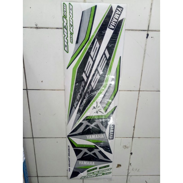 striping sticker variasi yamaha mx king 150 hitam hijau