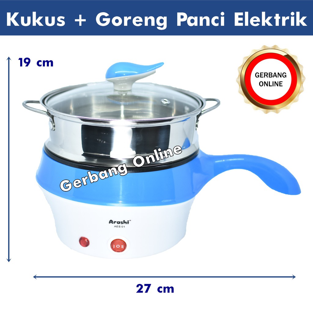 Pemasak Pemanas Pengukus Electric Steamer Arashi  AES 01 AES01