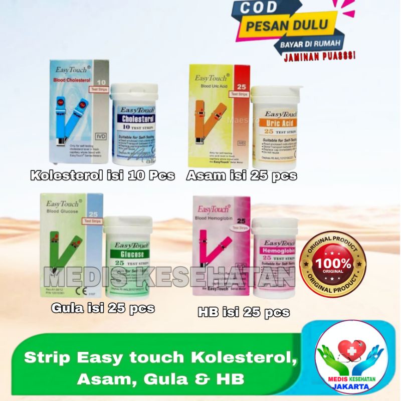 Refill Easy Touch/ strip Easy touch Kolesterol/ Easy touch Gula darah/ Easy Touch asam urat Easy tou
