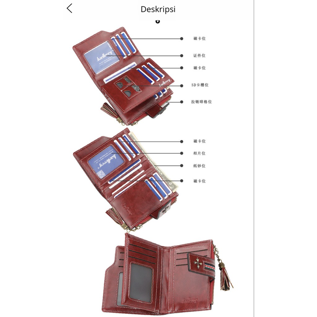 Dompet Kulit Baellerry LK-40 Original Import (Kualitas Terbaik)