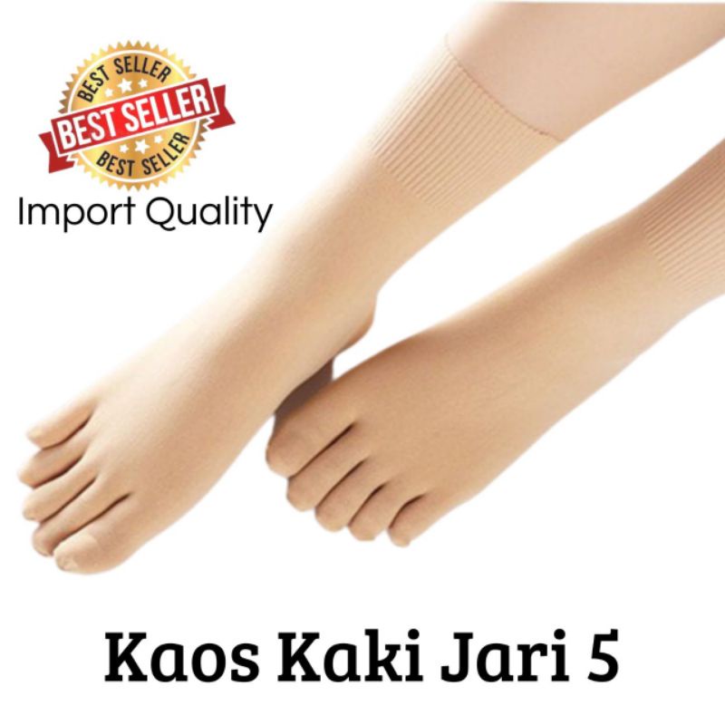 Kaos Kaki Wanita Stocking Jari 5 Import Quality Panjang Diatas Mata Kaki / Stoking Kaus Kaki Cewek Jari Terpisah Best Seller Import