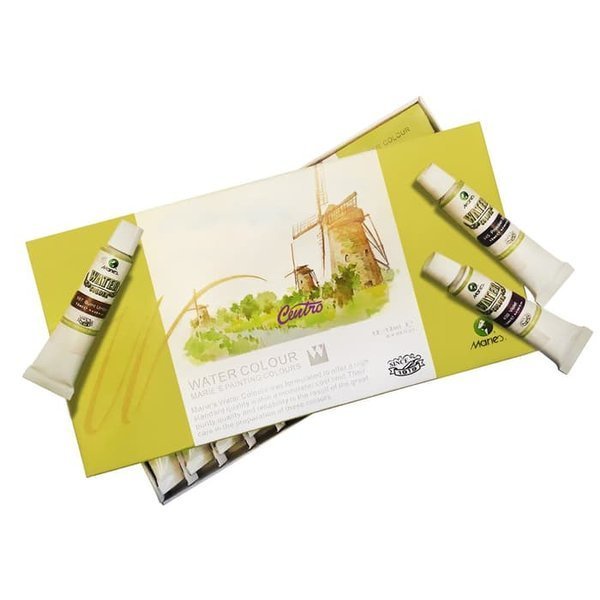 

terbatas Maries Watercolor 12 Warna Tube 12 ml Water Colour Cat Air E1336B Diskon