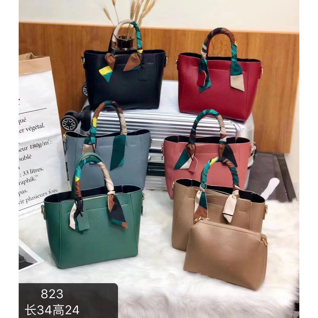 #823 Promo besar-besaran 2 in 1 tas jinjing hand bag wanita cewe murah meriah stock terbatas