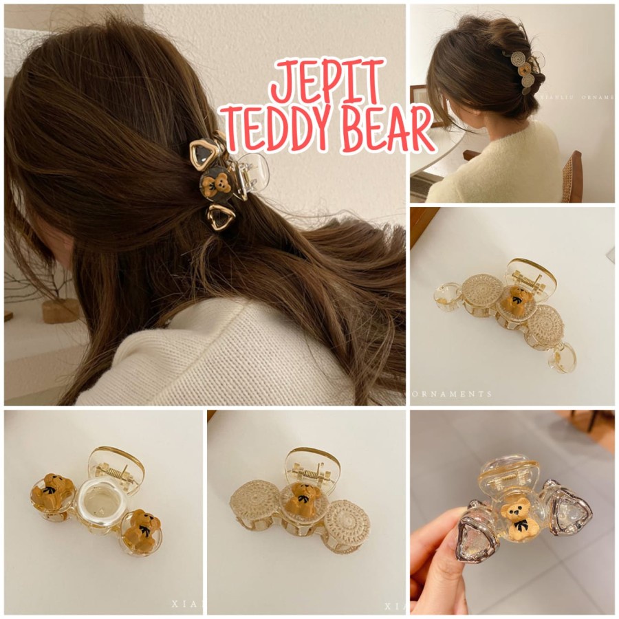 MILANBERRY JEPIT RAMBUT KOREA TEDDY BEAR JEDAI CEPOL AKSESORIS RAMBUT WANITA KOREA IMPORT