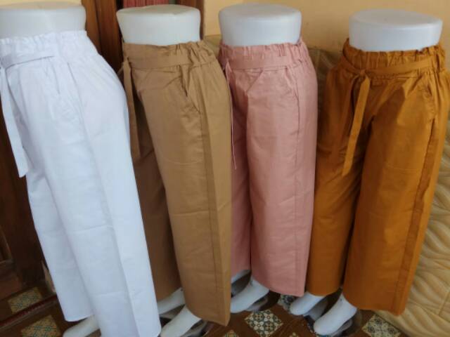 Kulot polos dewasa bahan katun Stretch