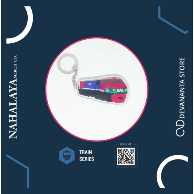 gantungan kunci ganci Lokomotif CC201 Miring Livery Ramadhan