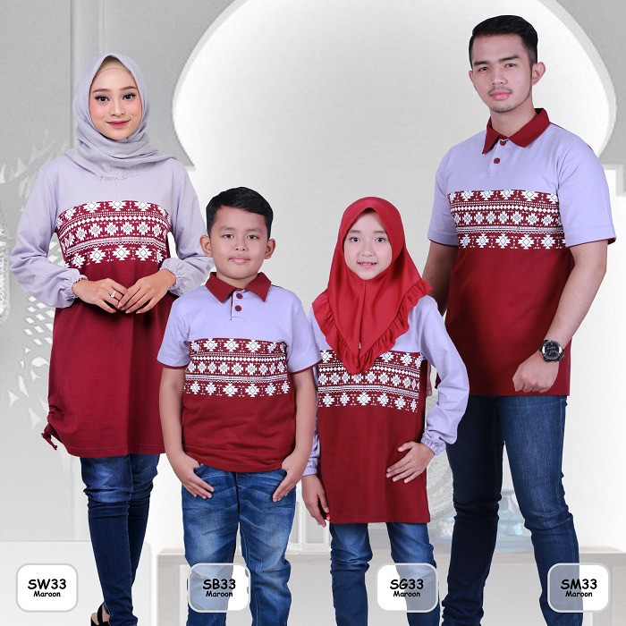 SHAFA MARWA SARIMBIT 33 Seragam keluarga couple sarimbit ayah ibu anak koko gamis muslim