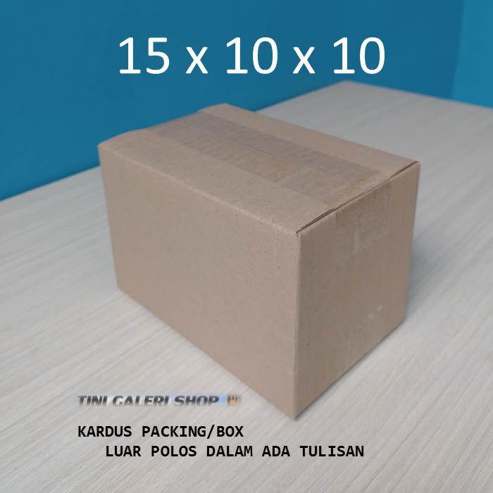 

Kardus Packing-Box Uk.15x10x10 cm Luar Polos Dalam Ada Tulisan