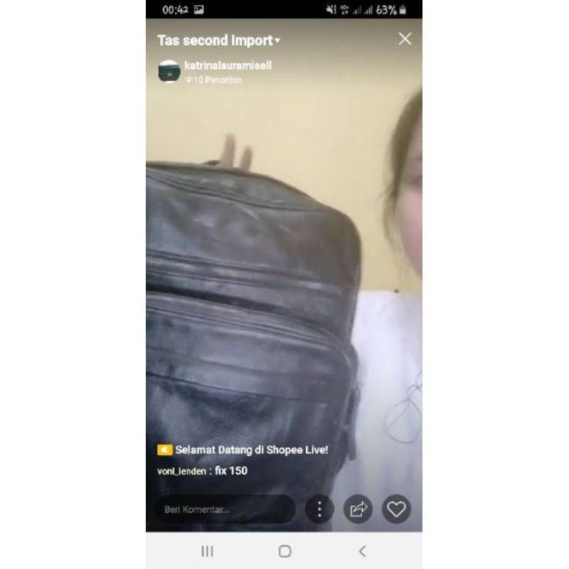 tas second import pria