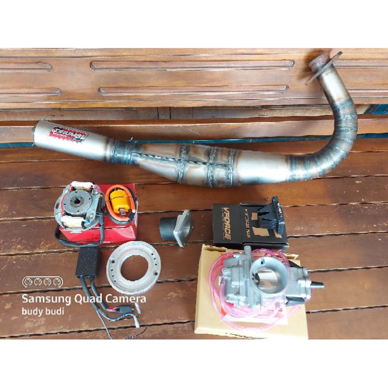 paket blayer rxking pengapian rm, pwm 38, manipol lurus, membran vforce 4, knalpot kupang drum81-1