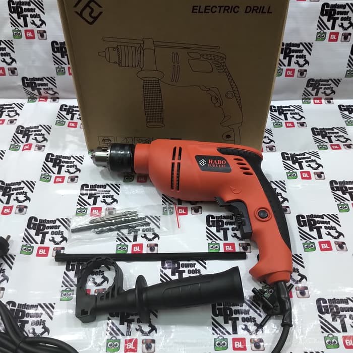 Mesin Bor Besi Beton Tembok Tangan 13mm Habo