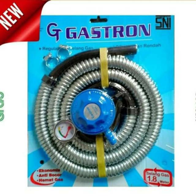 selang gas paket gastron ( selang SPFM +regulator gas )