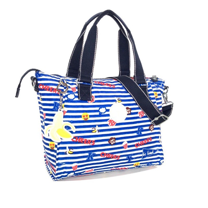Kipling Amiel Emoji Strip Shoulder Bag