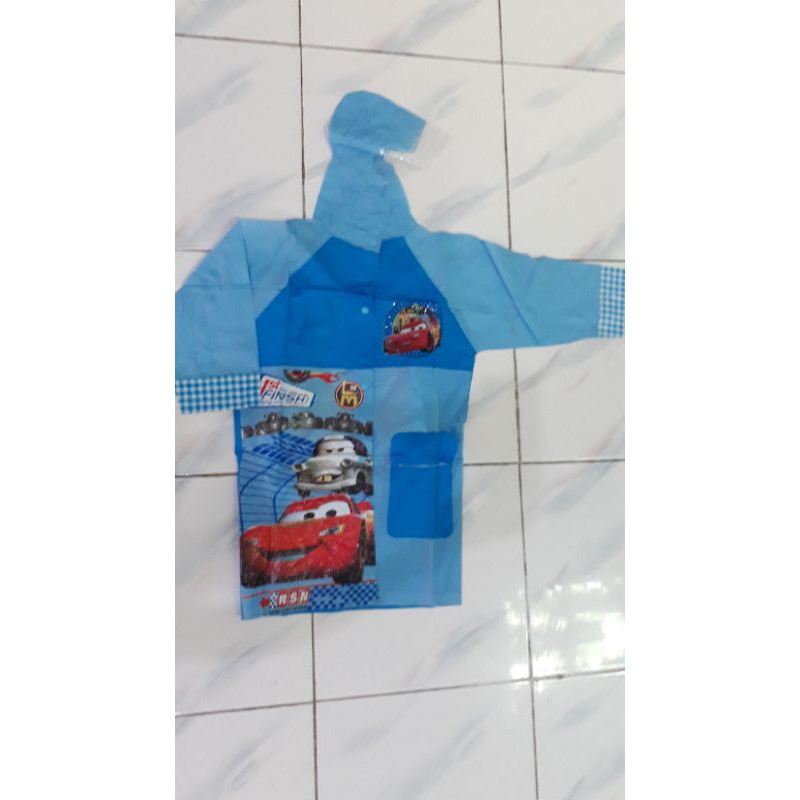 jas hujan mantel anak  terusan karakter