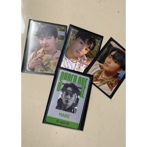 wts jual pc mark agent bene yzy id card super one superm green photomagnet bookmark mark hello ace k