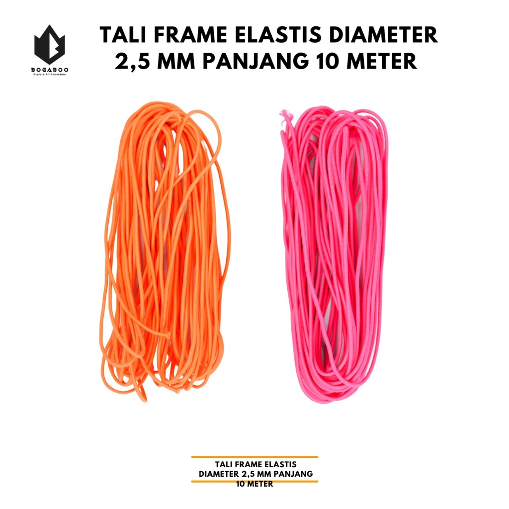 

(10 Meter) Tali Elastis Untuk Frame Tenda Diameter 2,5 mm - Tali Karet Frame - Tali Frame Tali Tenda