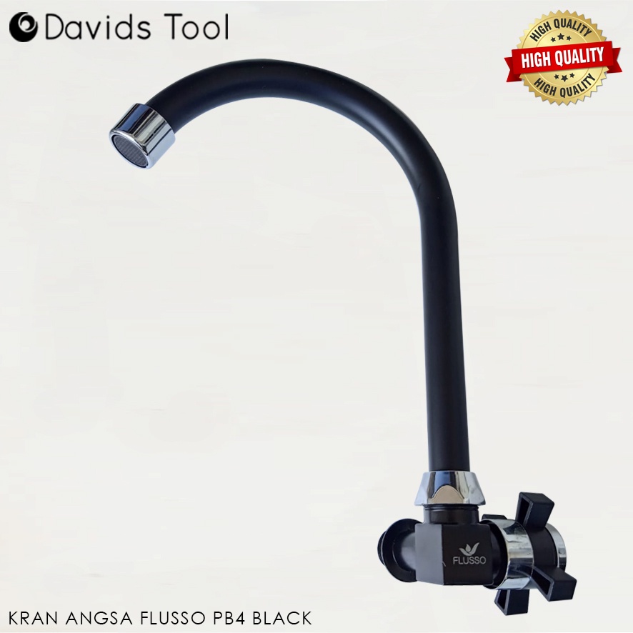 Kran Angsa Keran Air Cuci Piring Dapur Sink PB4 Flusso Black