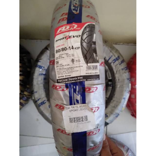 Ban tubles matic FDR sport Zevo.uk.80/80.14.free pentil..untuk semua jenis motor