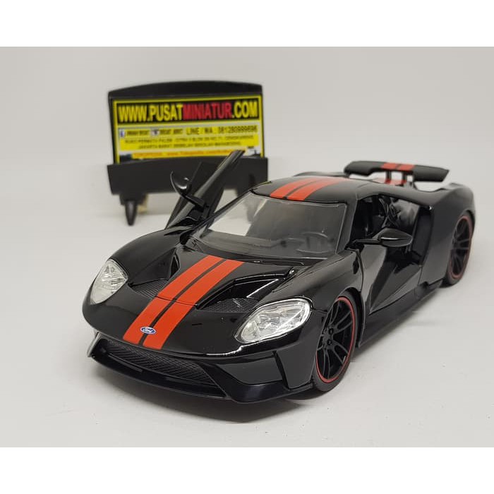 2017 FORD GT HITAM - SKALA 24 - JADA (DIECAST-MINIATUR)