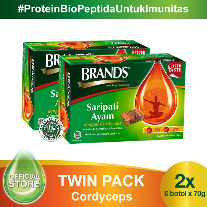 

Twin Pack BRAND'S Saripati Ayam dengan Cordyceps 70 Gr (12 botol) Termurah