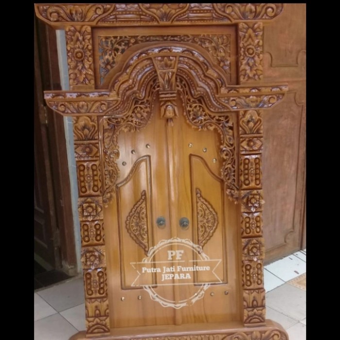 Pintu /kusen jendela kayu jati full ukir Jepara mebel Jepara