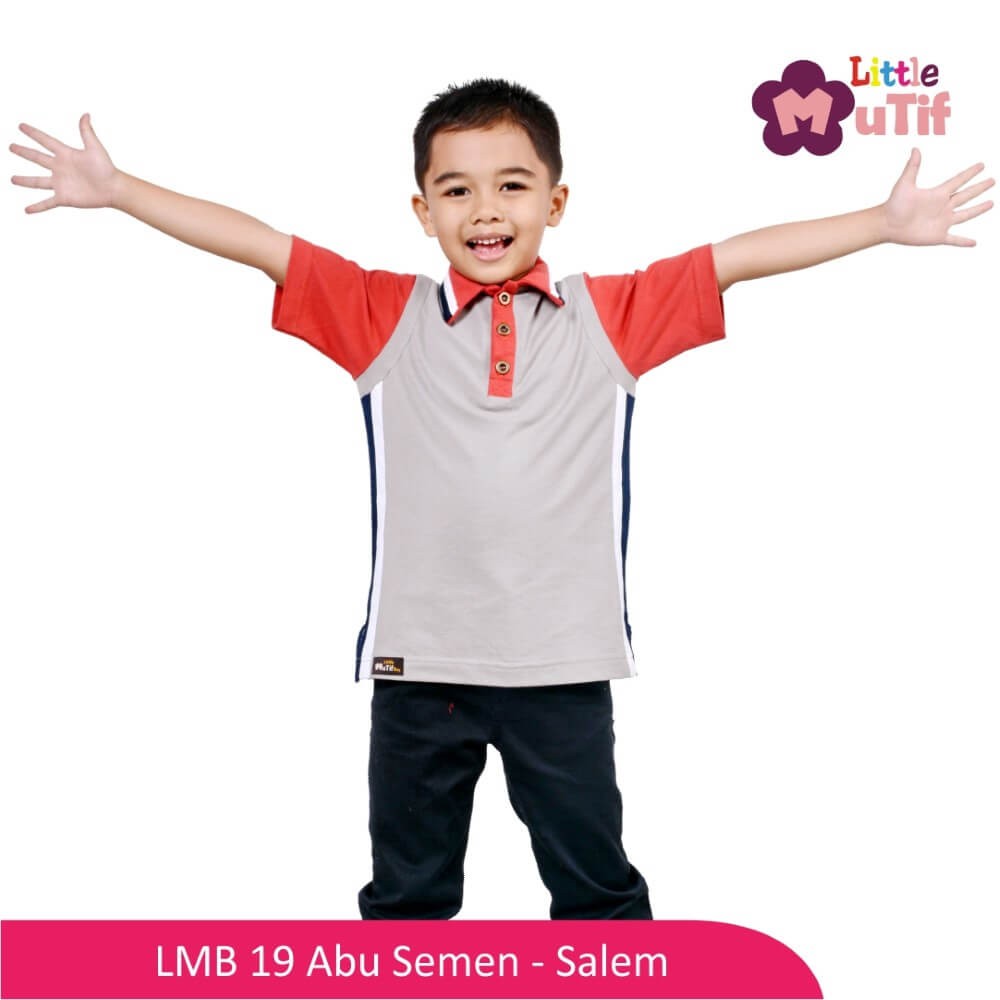 Baju Koko Anak Mutif MTIF - LMB 19A Abu Semen - Salem