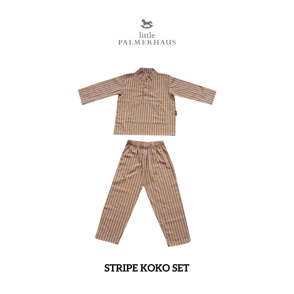 Little Palmerhaus - Stripe Koko Set Raya Collection Baju Koko Anak Bayi 1-6 Tahun
