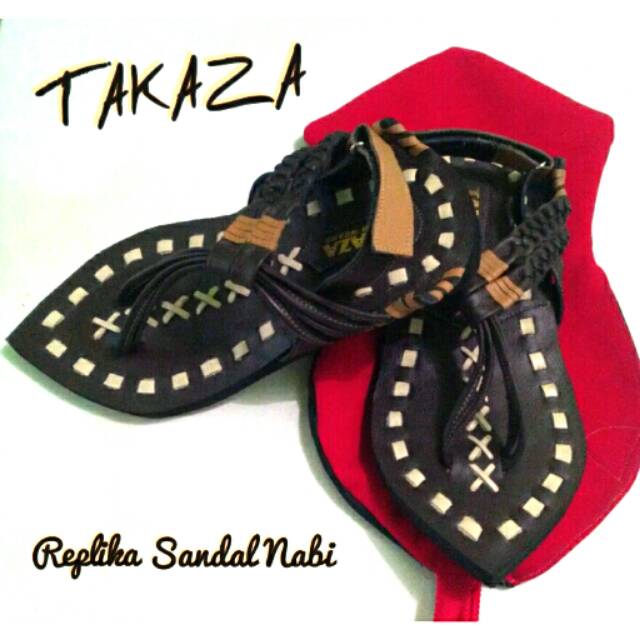 Sandal Replika Terompah Nabi Kulit Sapi Outdoor Kekinian
