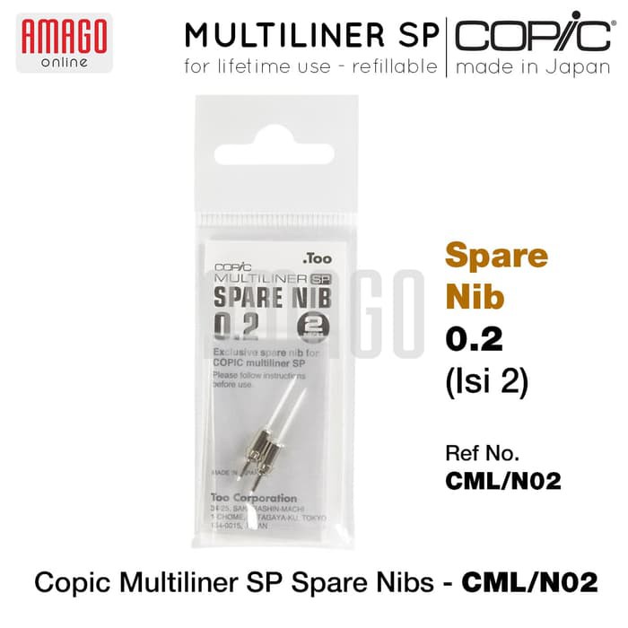 COPIC MULTILINER SP - NIBS 0.2 - MATA PENA - SATUAN - CML/N02