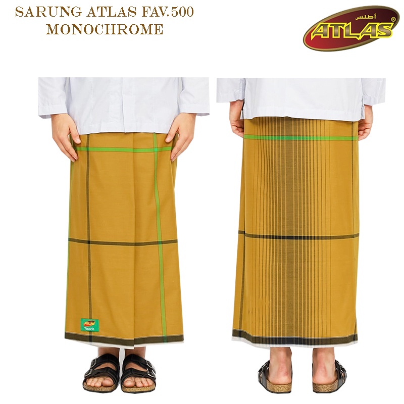 Sarung Atlas Favorit 500 Monochrome Sarung Tenun Dewasa Polos Garis