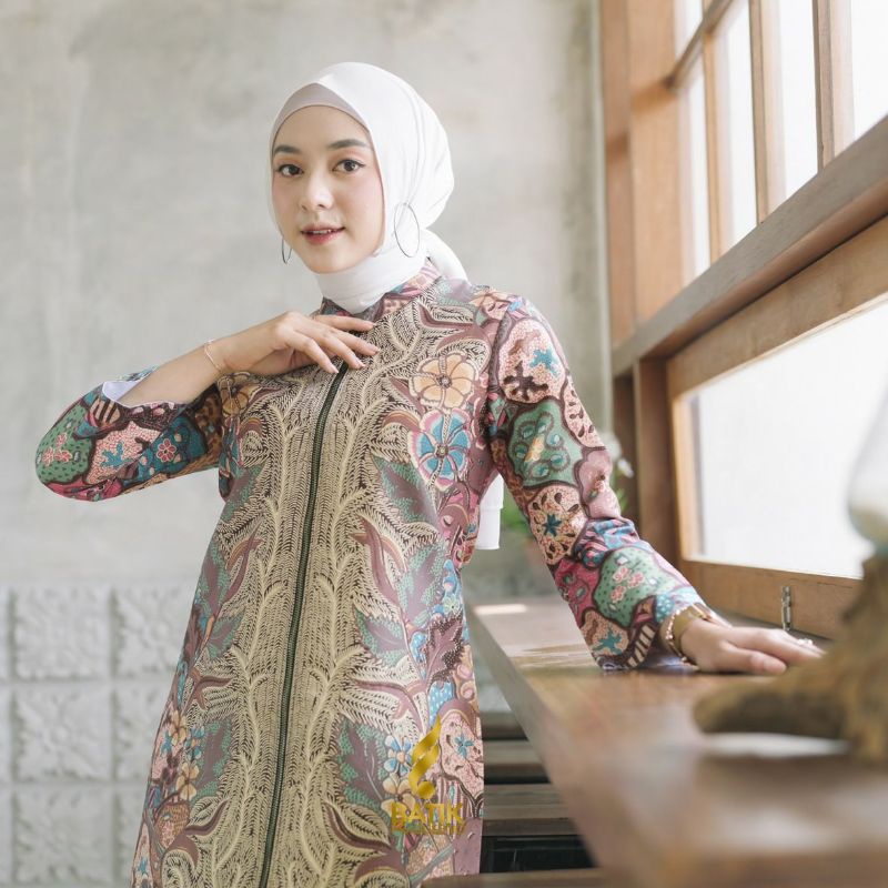 Batik Prabuseno - Salsa Tunik Batik Wanita Lengan Panjang