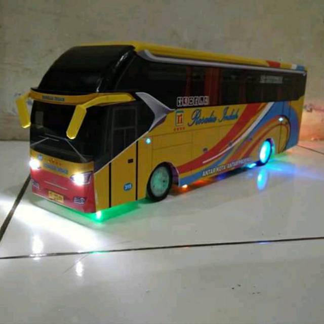 Miniatur Bus RC Rosalia Indah XHD Lampuan+Remot Control