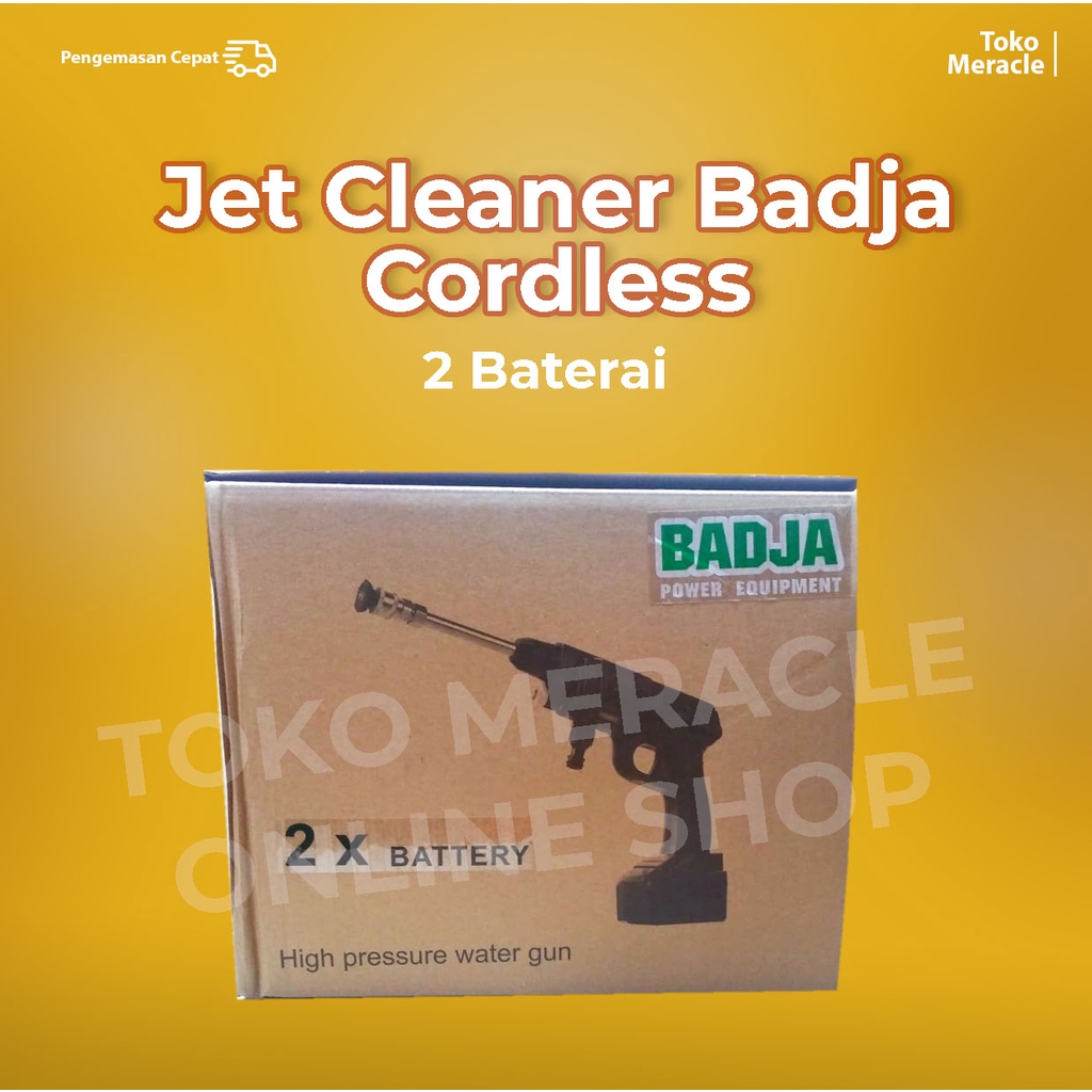 Badja Cordless Jet Cleaner / Cuci Mobil Baterai (High Pressure Washer 2 Baterai)
