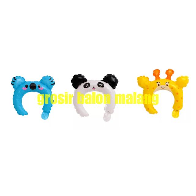 Balon foil headband/headpiece/balon bando panda koala jerapah